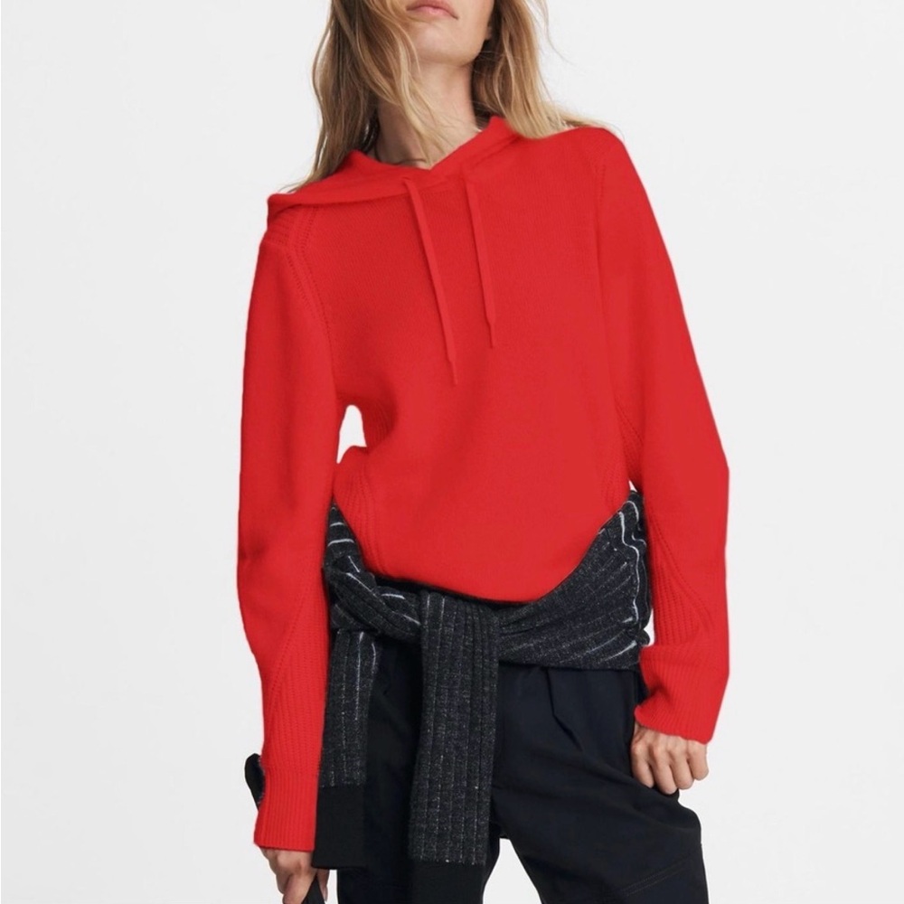 Rag & Bone red cashmere hoodie, women’s size medium